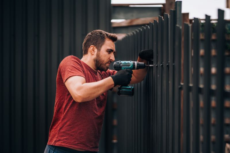 Black Metal Fence Installation in Kansas City, MO